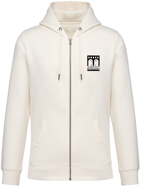 Felpa unisex con zip e cappuccio ecosostenibile