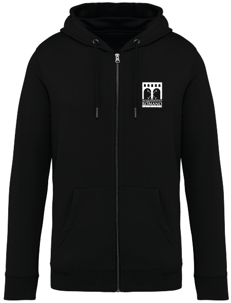 Felpa unisex con zip e cappuccio ecosostenibile